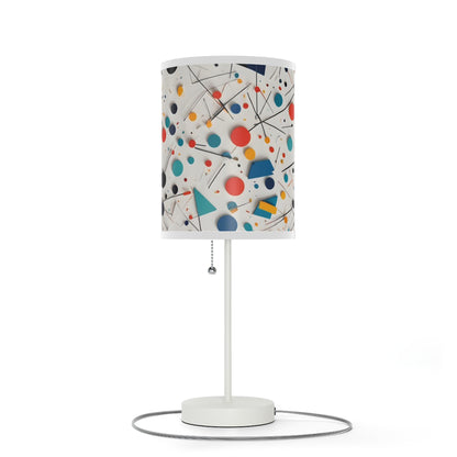 Lamp on a Stand, US|CA plug withwith Matematical forms design