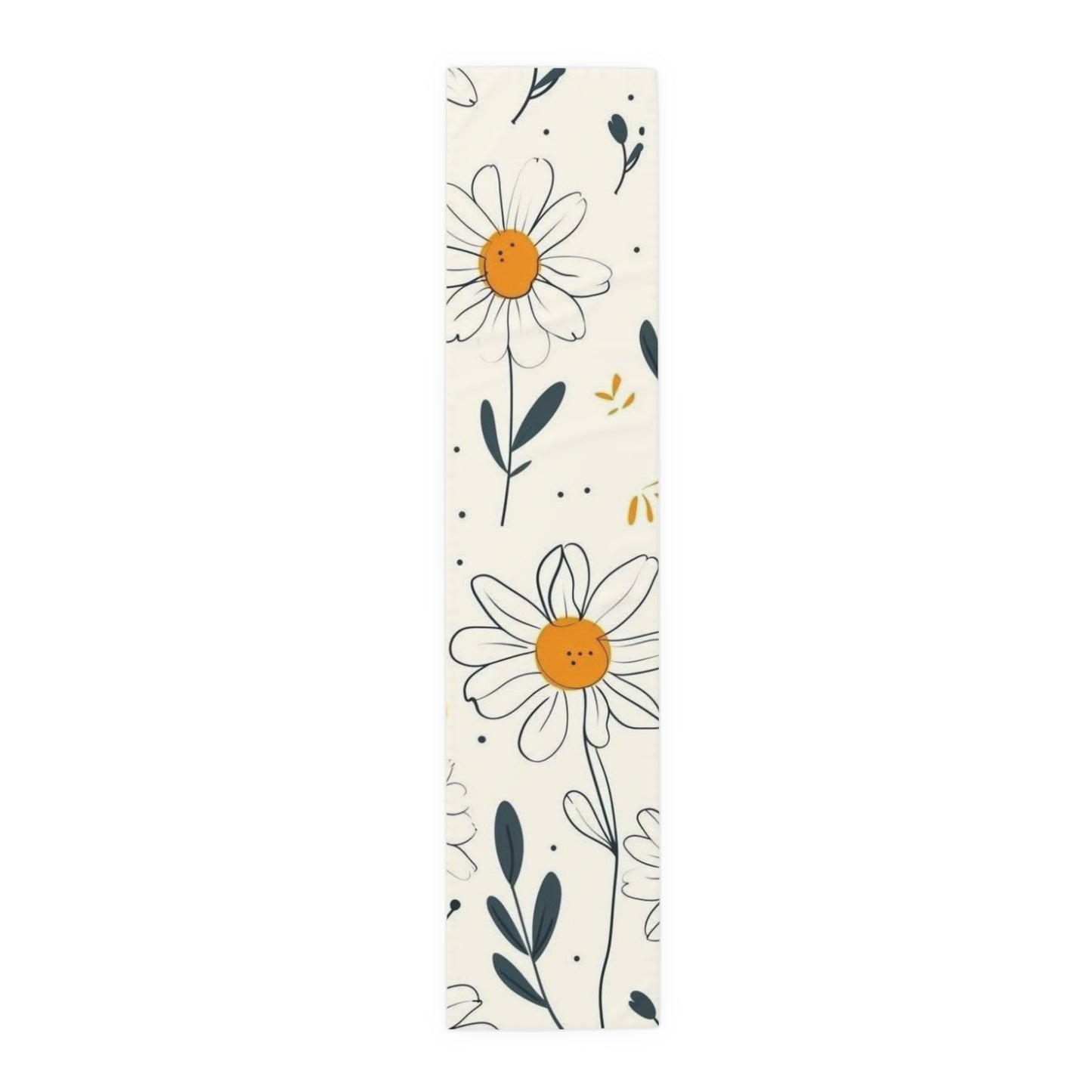 Table Runner with the design of chamomile flowers