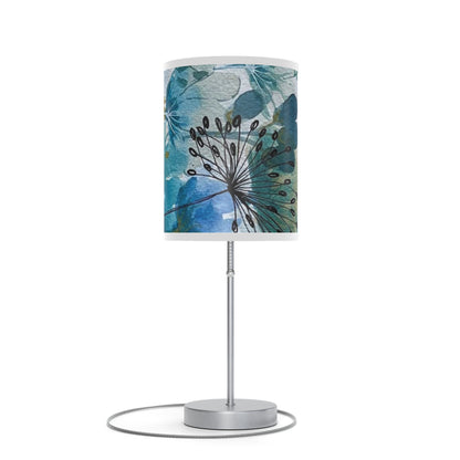 Lamp on a Stand, US|CA plug with orchid flower design