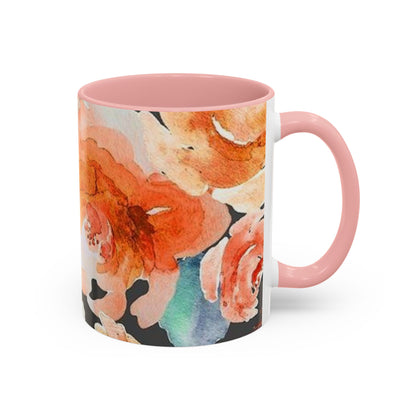 Floral Accent Coffee Mug (11, 15oz)