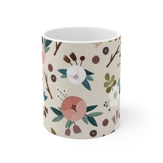 Floral Coffee Mug 11oz