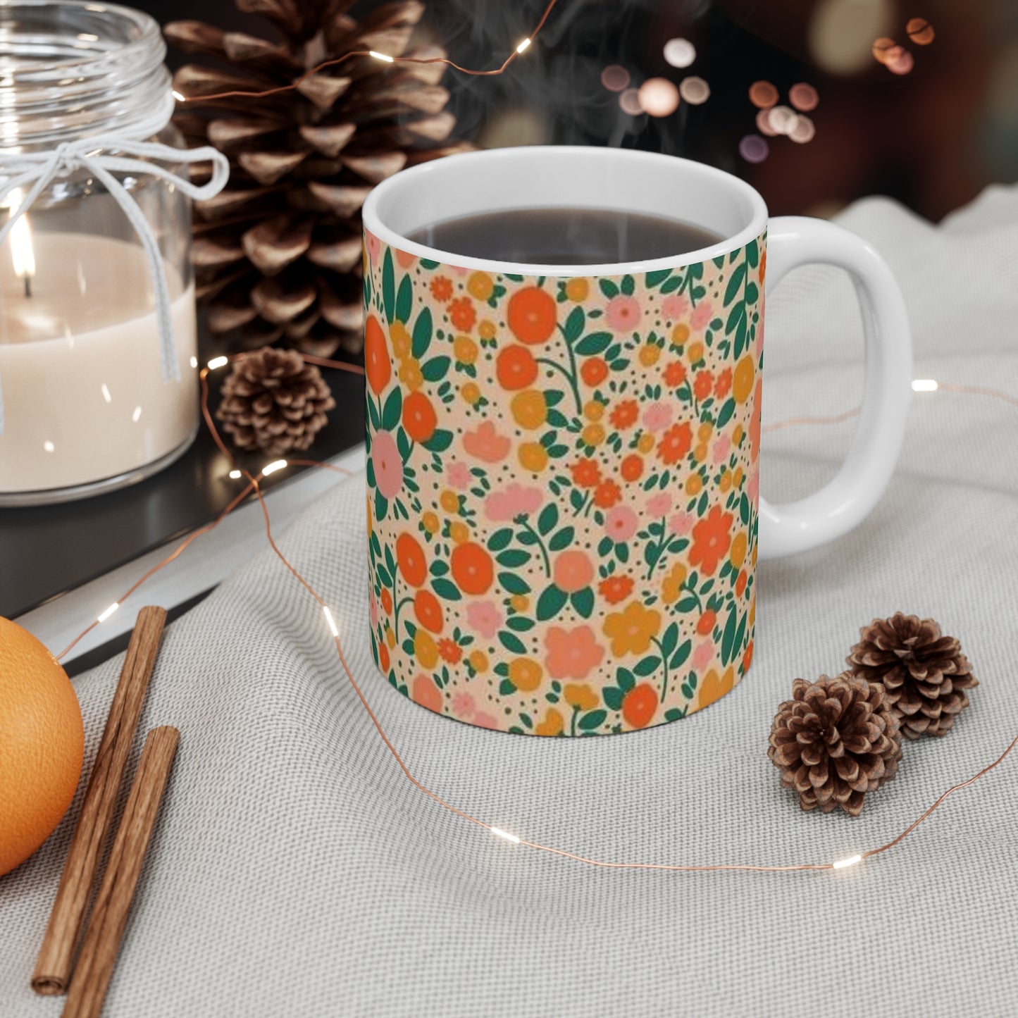 Floral Coffee Mug 11oz