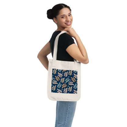 Floral Organic Canvas Tote Bag