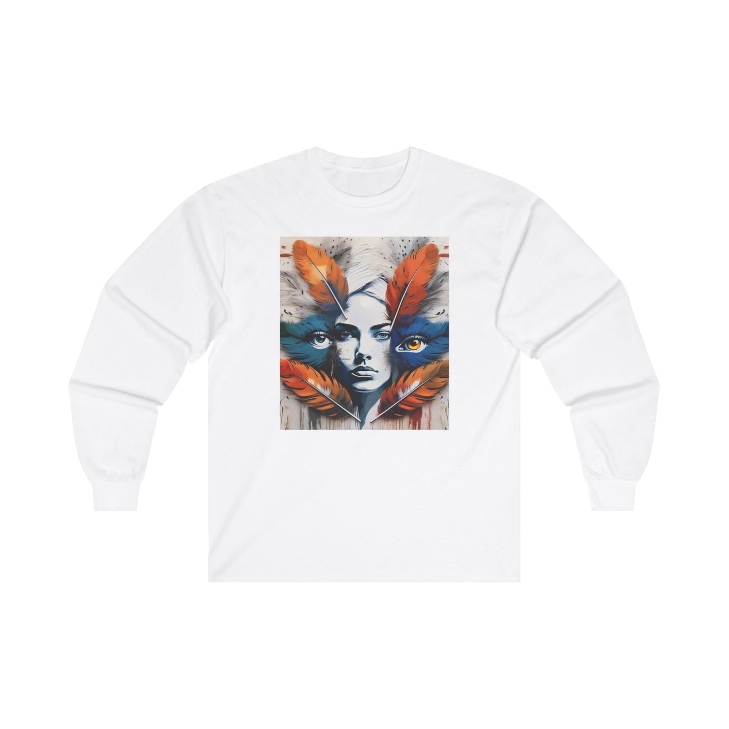 Sweatshirt of a woman with two eyes borrowed from the devil