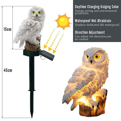 Solar Owl Garden Light â€“ Realistic LED Solar-Powered Outdoor Lamp for Garden, Lawn, and Patio