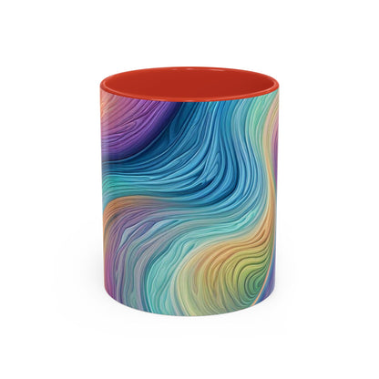 Mug with rainbow design