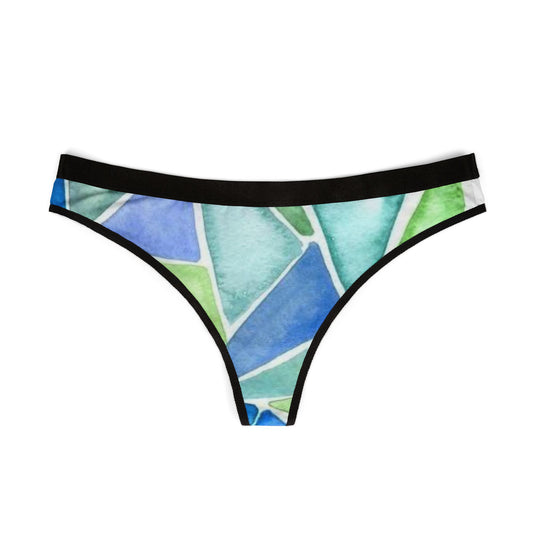 Water Colour Women's Thongs (AOP)