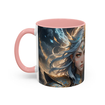 Mug with the design of anime twin girls