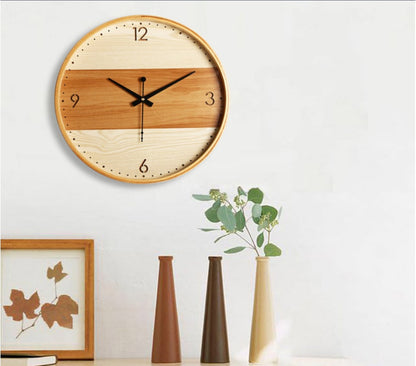 Modern Minimalist Wall Clock | Wooden | Silent | Home Decor | Living Room | Bedroom