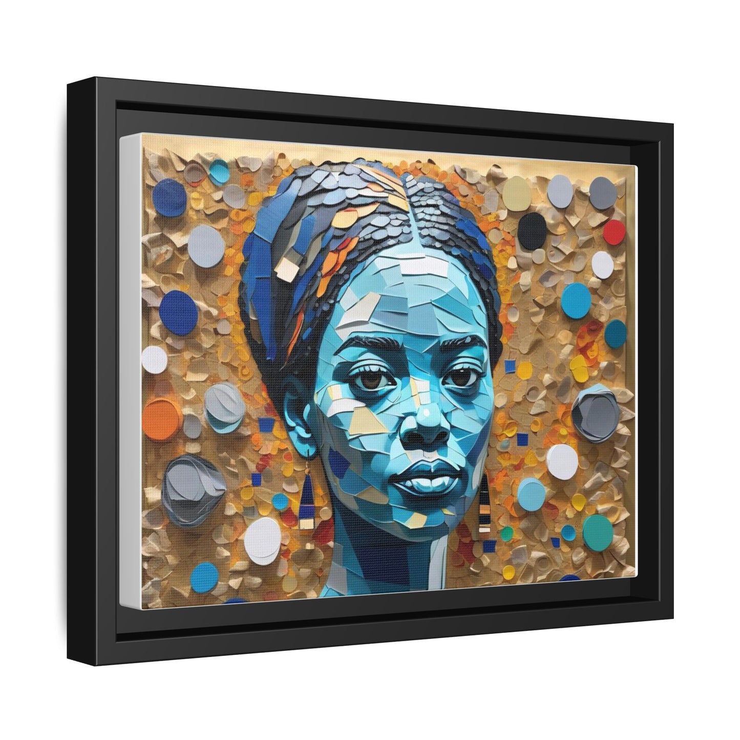 Coloured Woman Matte Canvas, Framed (Multi-color)