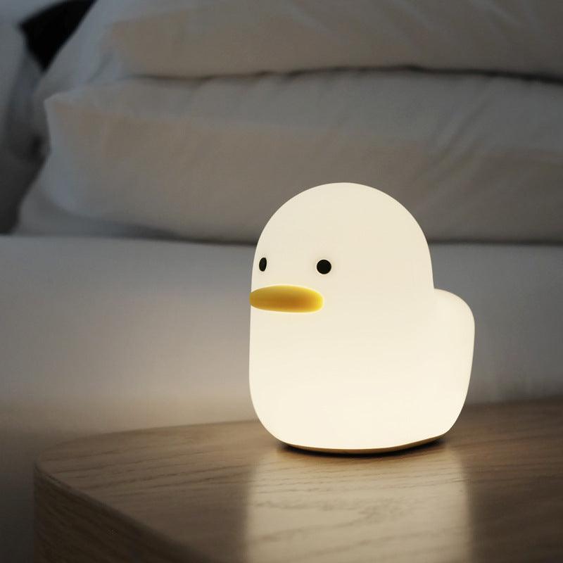 USB Charging Lovely Cartoon Dull Duck LED Night Light â€“ Charming and Practical Illumination