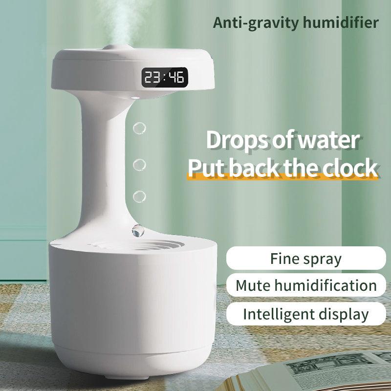 Bedroom Anti-Gravity Humidifier & Aroma Diffuser With Clock - OptiChoice