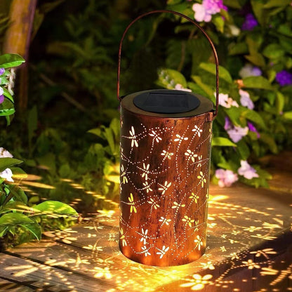 Solar Wrought Iron Lantern-Add a Vintage Touch