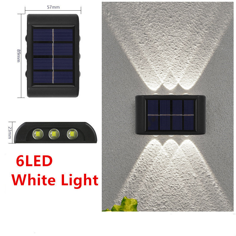 Solar Outdoor Garden Light Up And Down Glowing Atmosphere Wall Lamp Courtyard Street Landscape Garden Decorative Light - OptiChoice