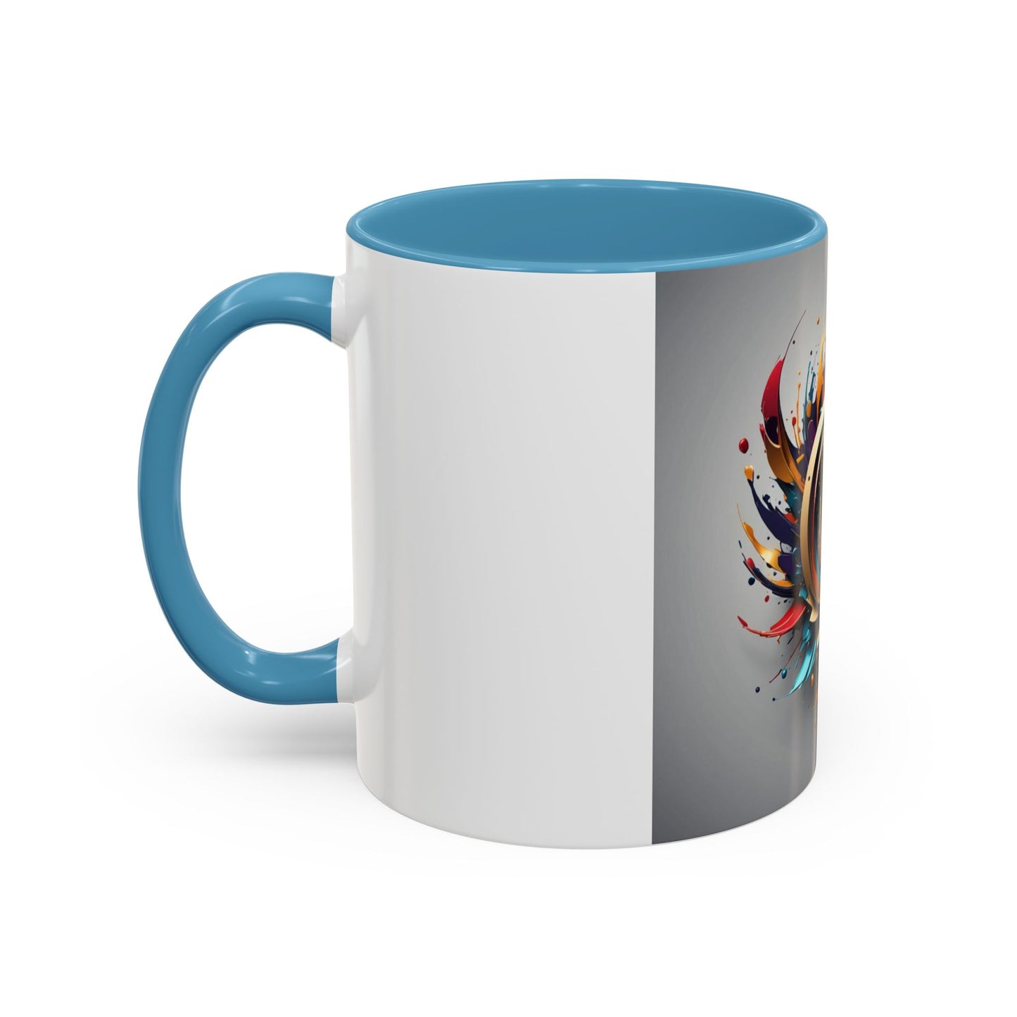 mug with cosmic eye logo