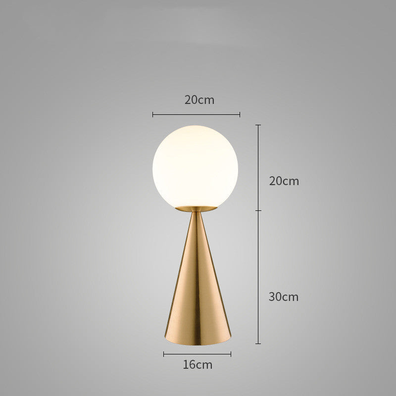 Modern LED Table Lamp | Glass Lampshade | Iron Base | Energy-Efficient | Home Decor