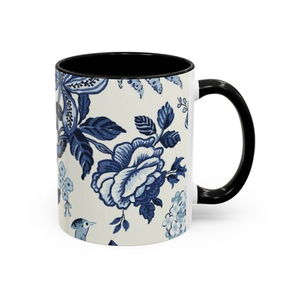 Mug Blue Floral Coffee Mug (11, 15oz)