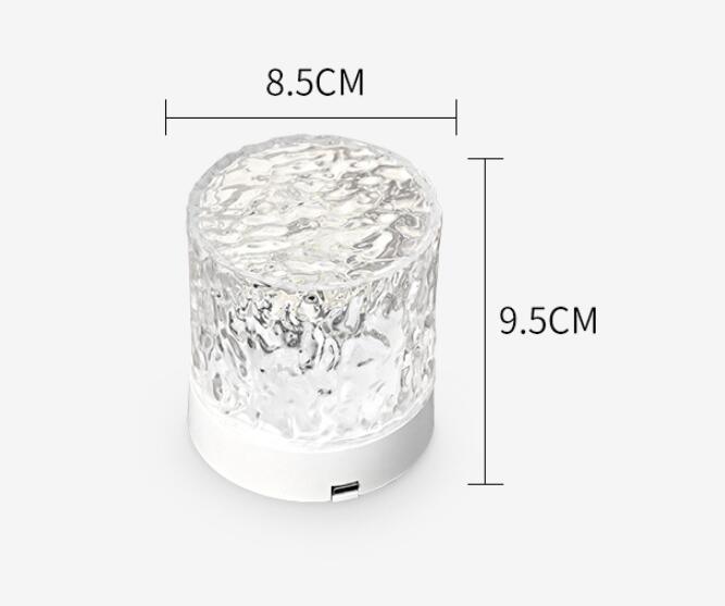 Crystal Lamp Water Ripple Projector Night Light with Remote Control - OptiChoice