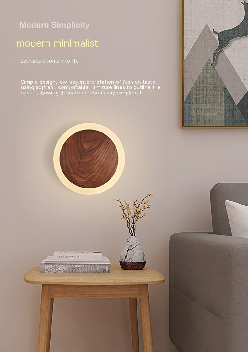 Modern Walnut Wall Lamp | Bedroom | Living Room | Hallway | Sleek Design | High-Quality