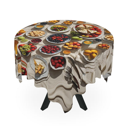 Tablecloth with luxury food design