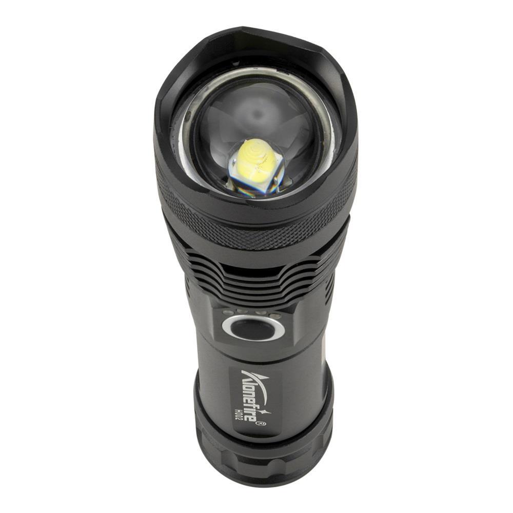 Bright Long-Range Zoom Flashlight with Rechargeable Battery Display