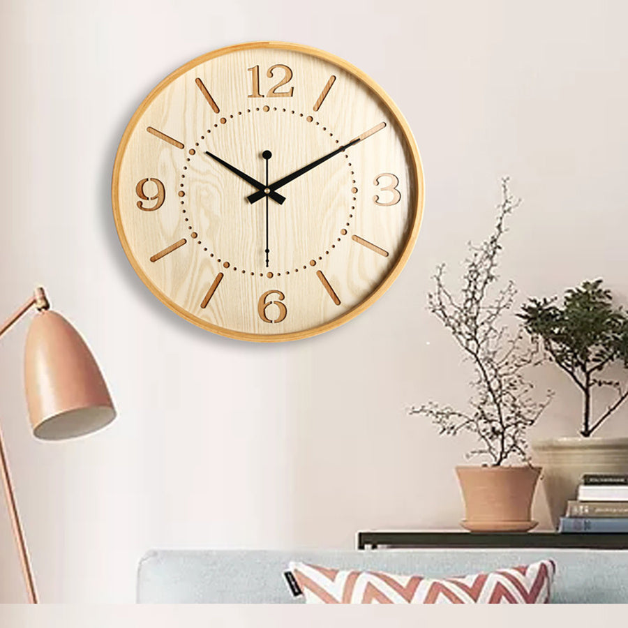 Modern Minimalist Wall Clock | Wooden | Silent | Home Decor | Living Room | Bedroom