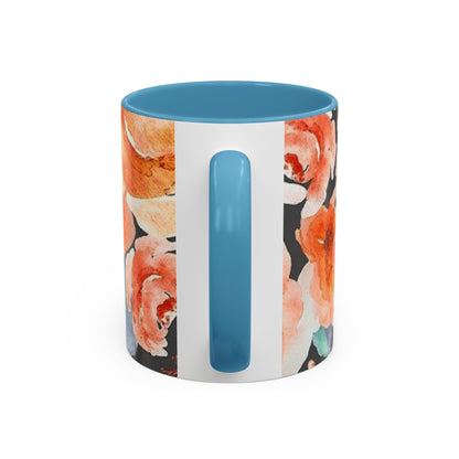 Floral Accent Coffee Mug (11, 15oz)