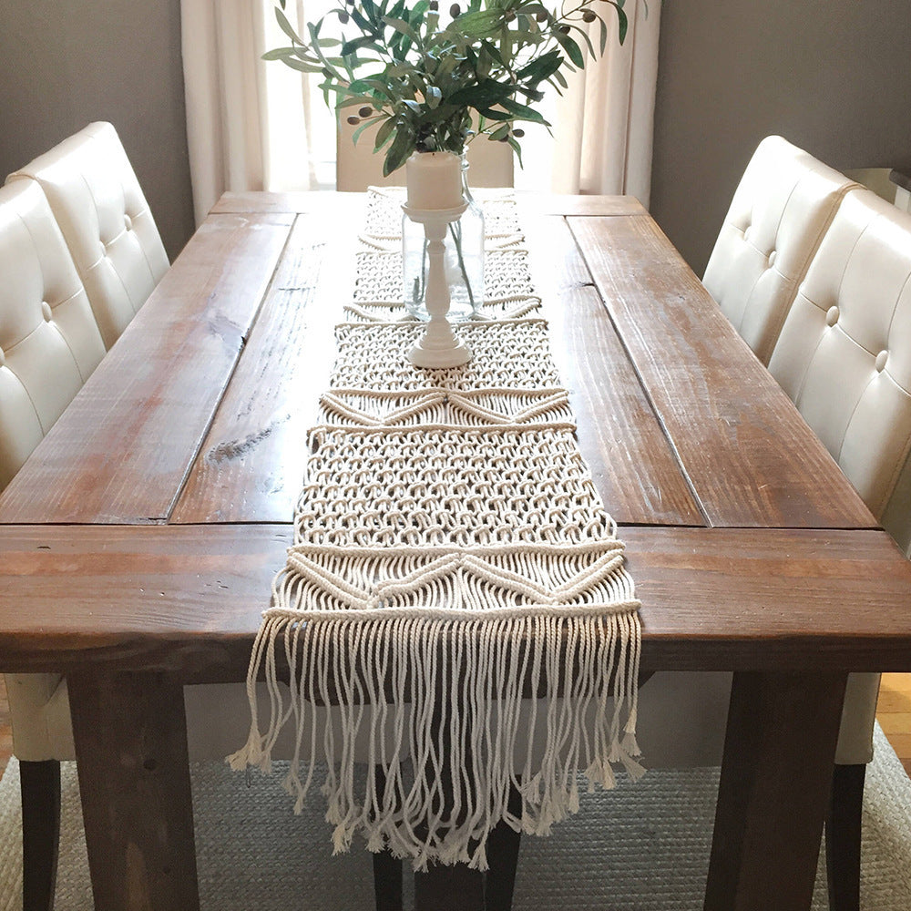 Nordic Handwoven Table Runner- A Touch of Elegance