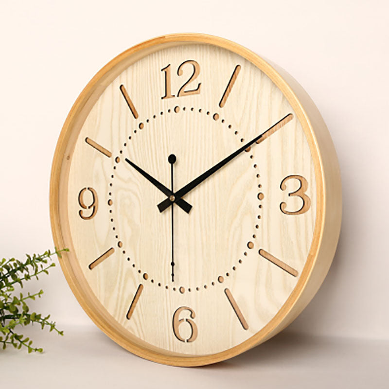 Modern Minimalist Wall Clock | Wooden | Silent | Home Decor | Living Room | Bedroom