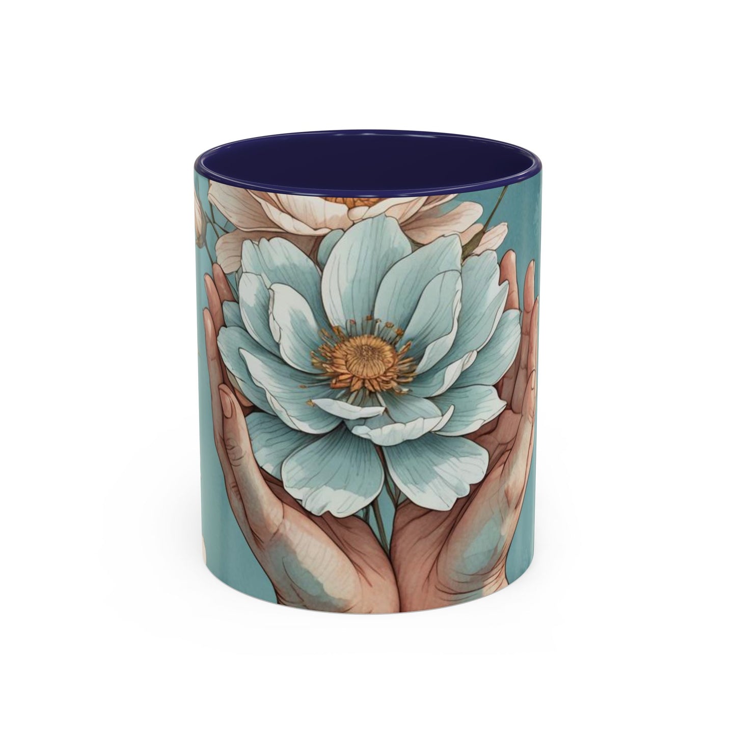 Mug with a design of a bunch of flowers