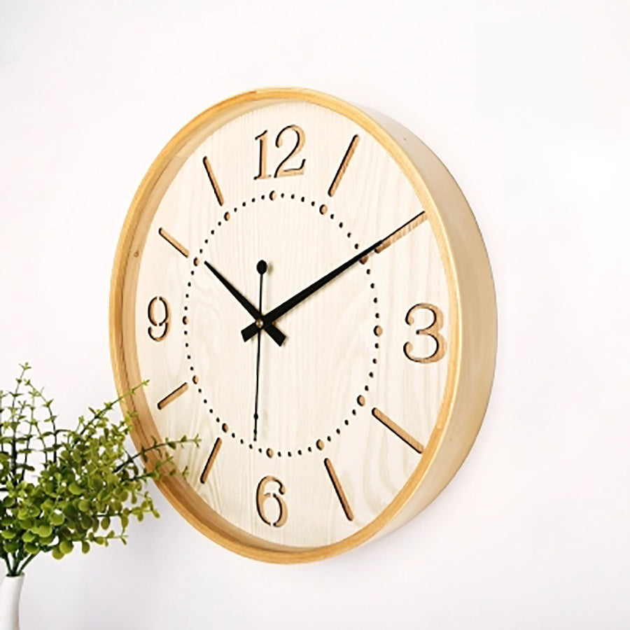 Modern Minimalist Wall Clock | Wooden | Silent | Home Decor | Living Room | Bedroom