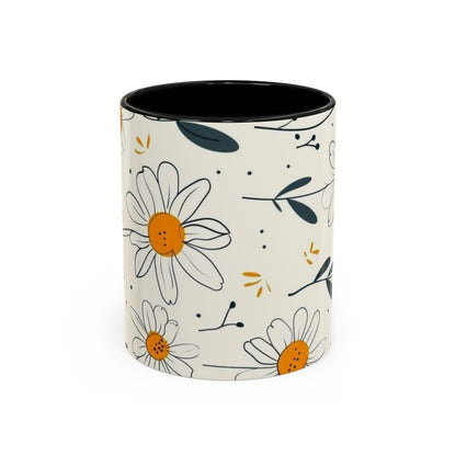 Accent Coffee Mug with the design of chamomile flowers