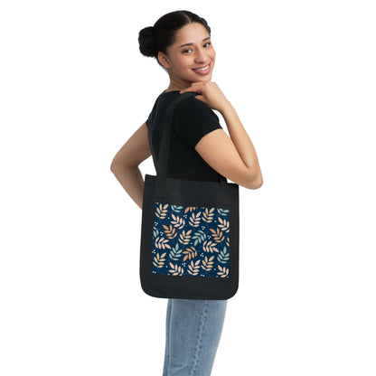 Floral Organic Canvas Tote Bag