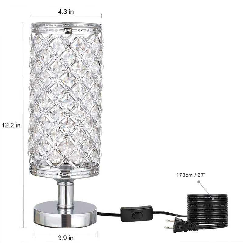 New Modern Crystal Table Lamp - Stylish and Warm Bedside Decoration for Bedroom and Living Room