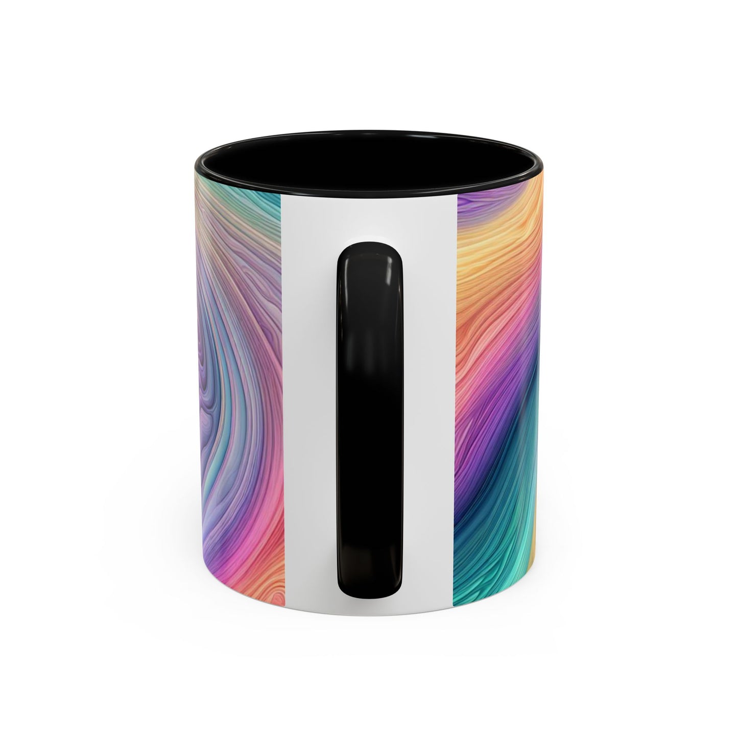 Mug with rainbow design