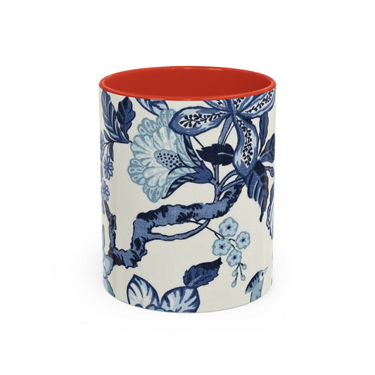 Mug Blue Floral Coffee Mug (11, 15oz)