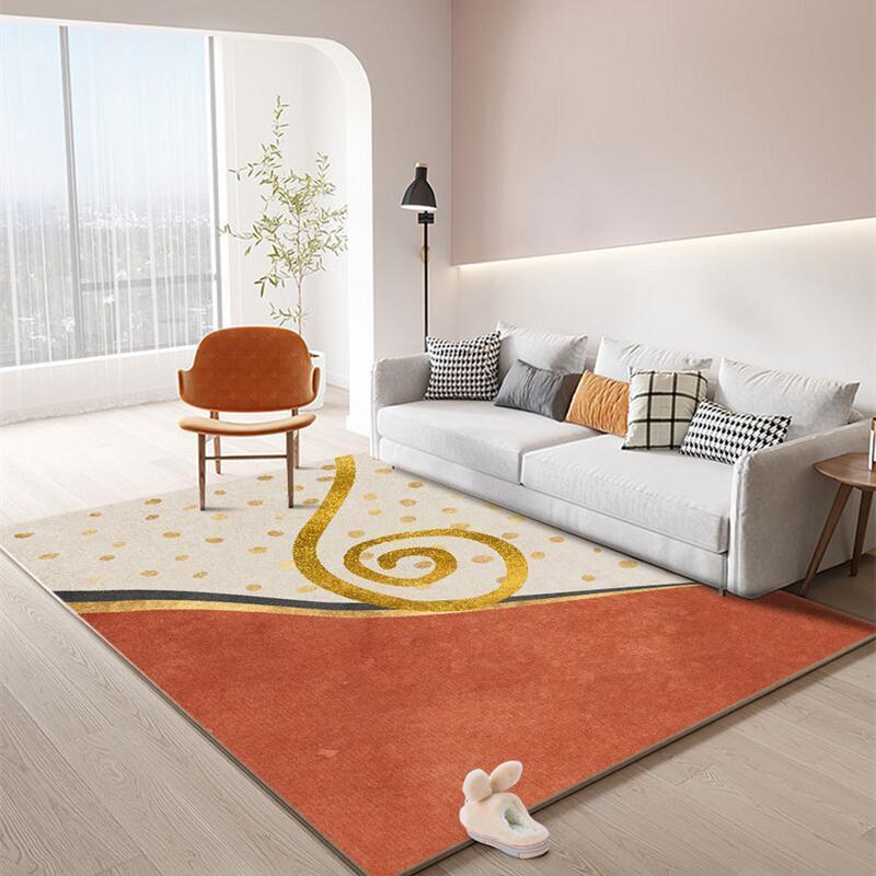 Nordic Modern Light Luxury Orange Malaysian Carpet