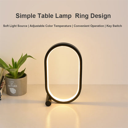 Modern USB Plug-In Oval Acrylic Lamp â€“ Touch Control, Dimmable Bedside and Desk LED Lamp