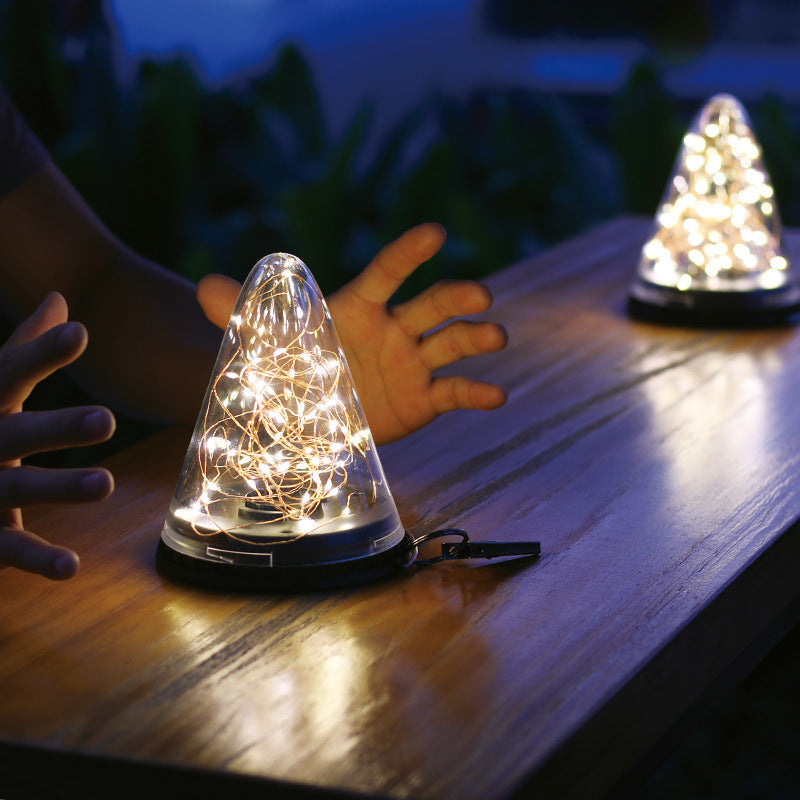 Solar Outdoor Waterproof Garden Light - Conical Star LED Light, IP65 Rated - OptiChoice