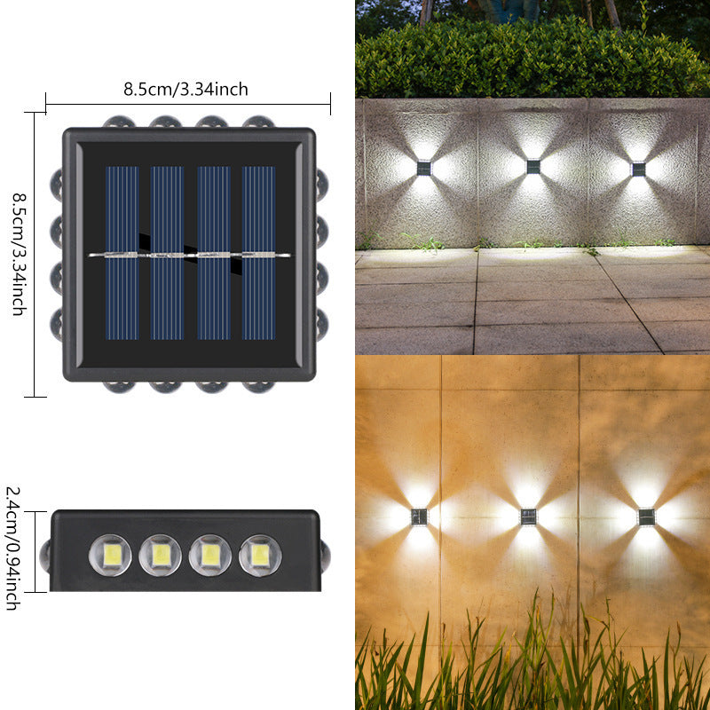 Solar Outdoor Wall Convex Mirror Lamp â€“ Modern Garden and Courtyard Lighting with IP65 Protection - OptiChoice