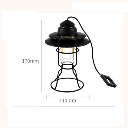 Vintage-Inspired Rechargeable Lantern for Outdoor Adventures