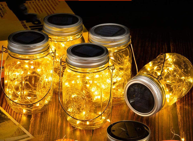 Solar Mason Jar Lights | Outdoor Lighting | Rustic Decor | LED | Waterproof