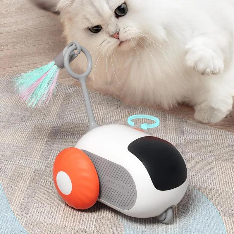 Remote Control Interactive Cat Car Toy â€“ Crazy-Joy Car with Obstacle Avoidance & Dual Modes - OptiChoice