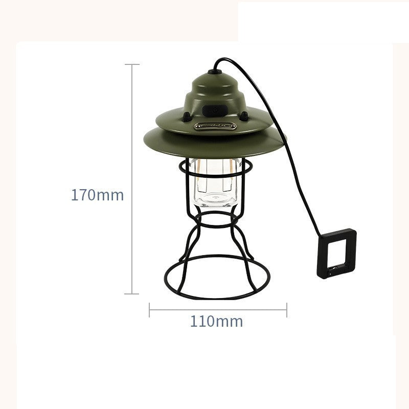 Vintage-Inspired Rechargeable Lantern for Outdoor Adventures