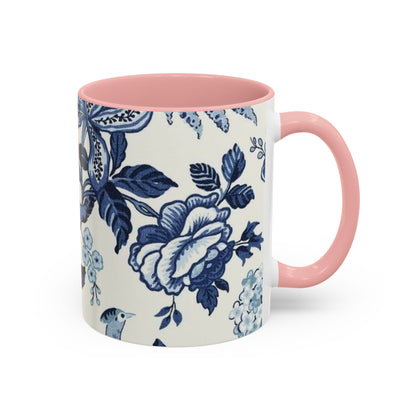 Mug Blue Floral Coffee Mug (11, 15oz)