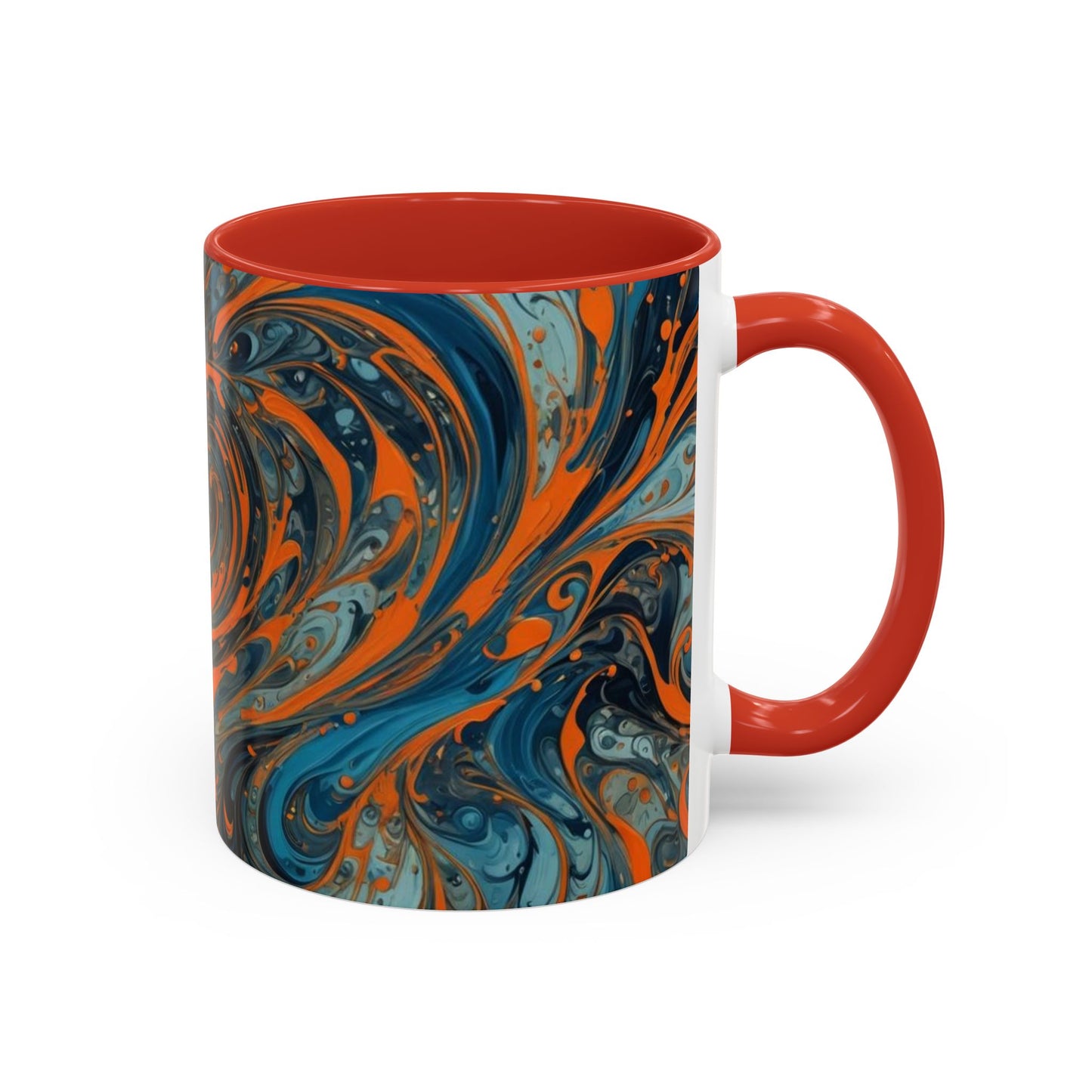 Mug with busy coloring design