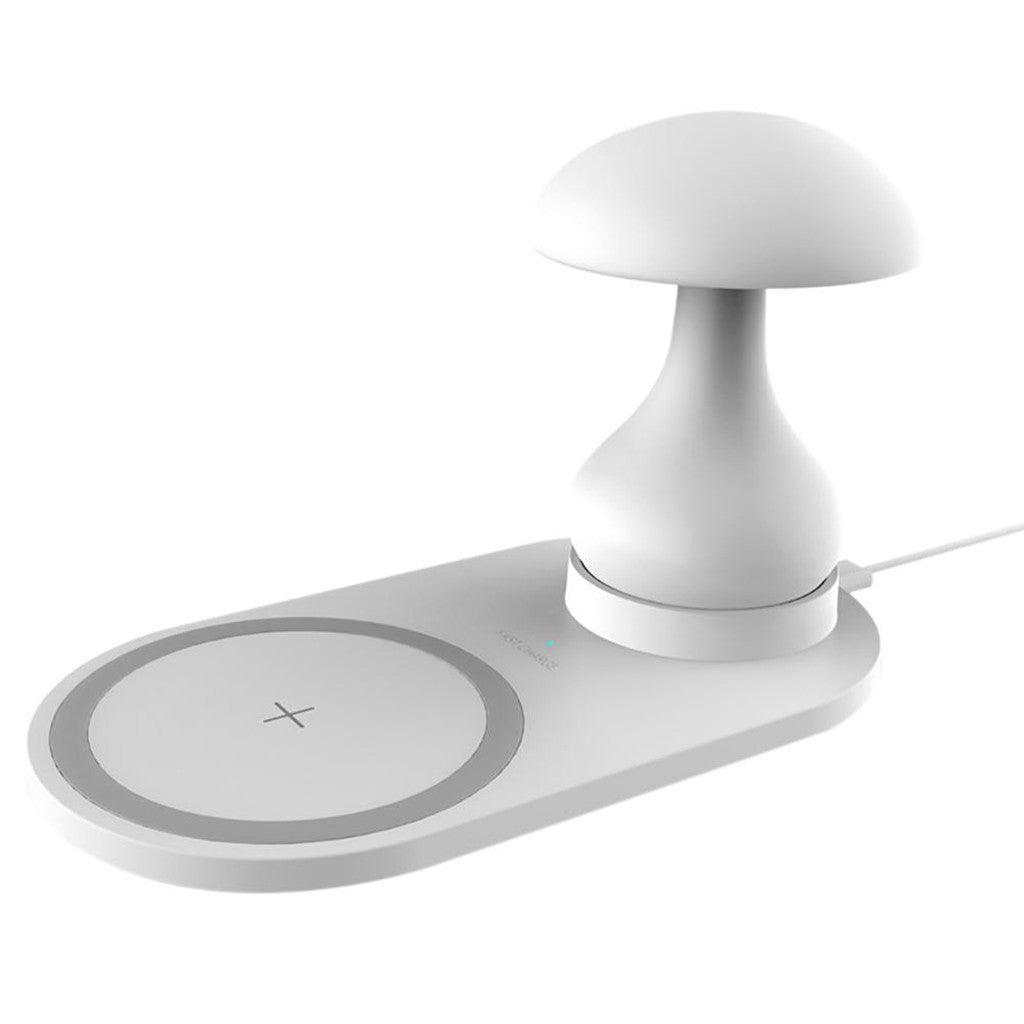 Multifunctional 3-in-1 Mushroom Table Lamp with Wireless Charger - OptiChoice