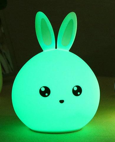 Cute Silicon Animal Rabbit Night LED Colorful Lamps â€“ Fun and Functional Lighting for Kids