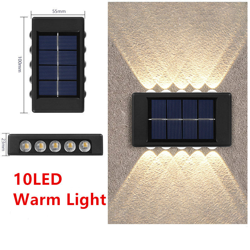 Solar Outdoor Garden Light Up And Down Glowing Atmosphere Wall Lamp Courtyard Street Landscape Garden Decorative Light - OptiChoice