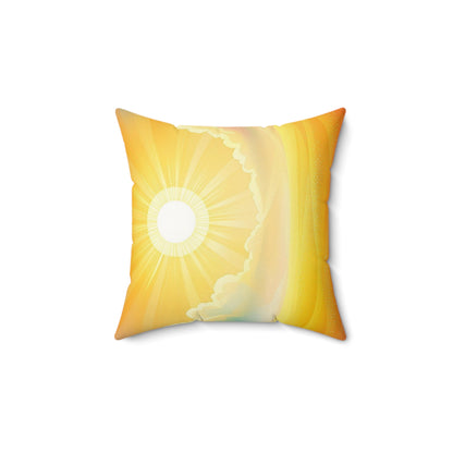 Spun Polyester Square Pillow sun